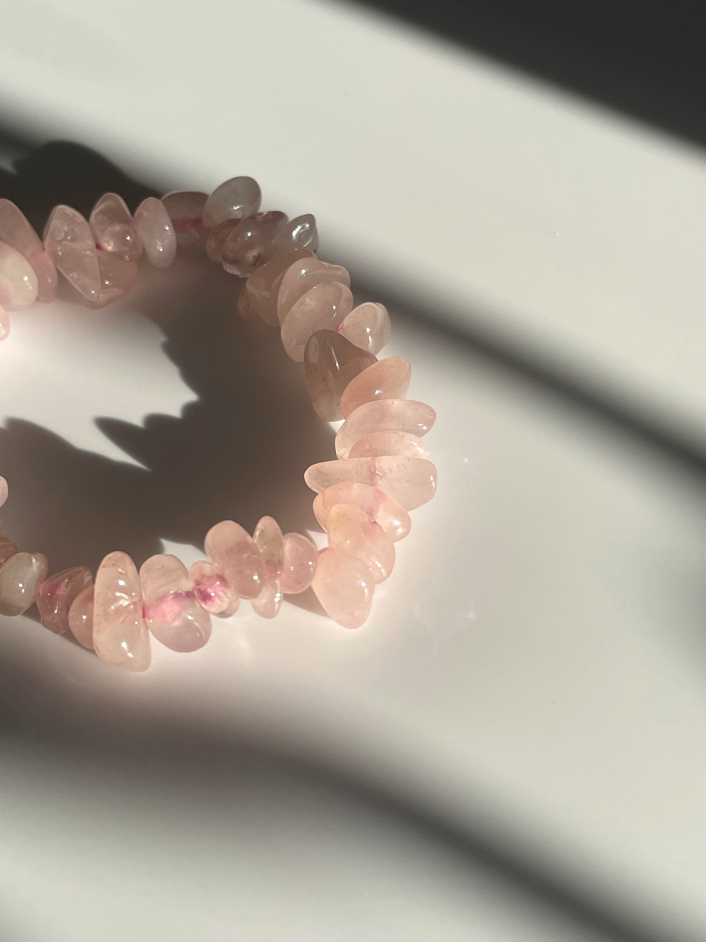 Rosenquarz Kinder Splitterarmband