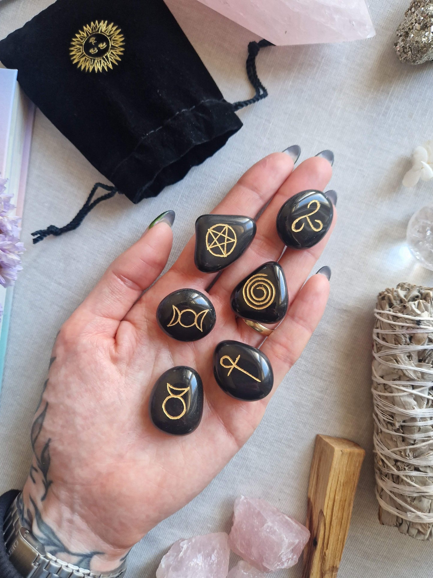 Achat Wicca Symbole Set