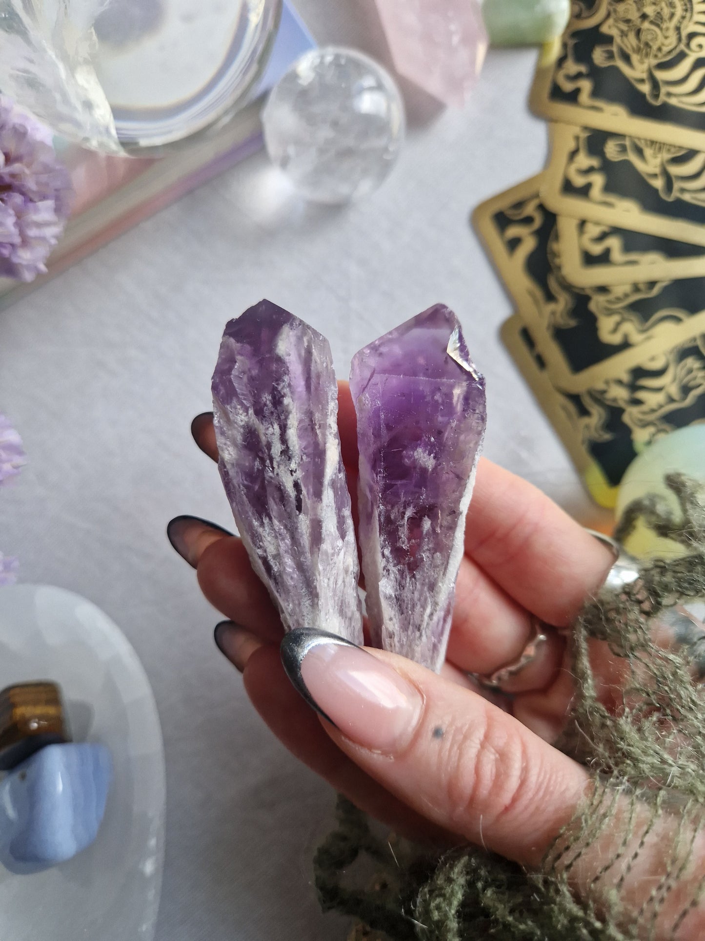 Amethyst Zapfen Paar