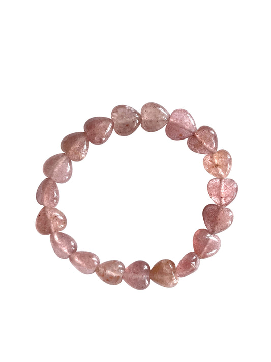 Erdbeerquarz Herz Armband