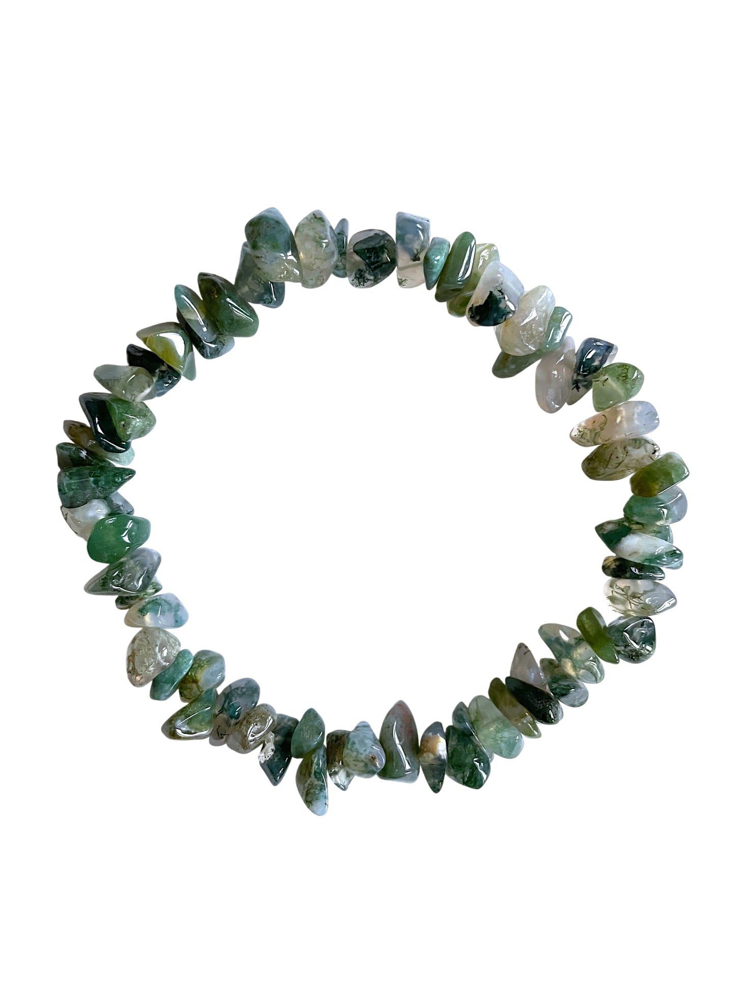 Moosachat Splitterarmband