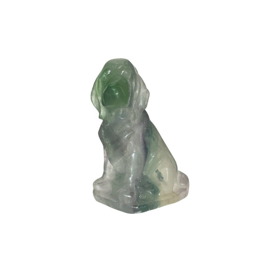 Fluorit Hund Carving