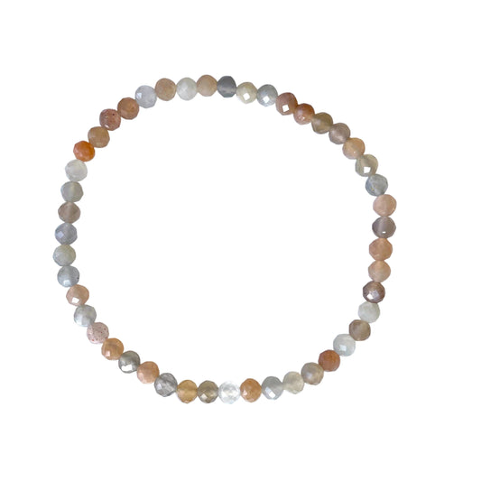 Mixed Mondstein Armband facettiert