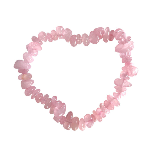 Rosenquarz Splitterarmband